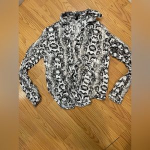 Printed button up top